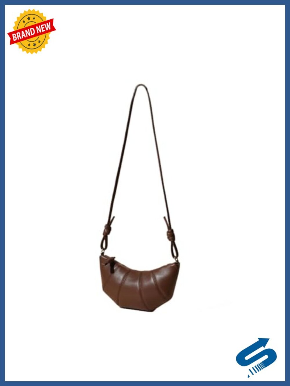 Genuine Leather Small Crossbody Bag Crescent Shoulder Hobo Purse Adjustable